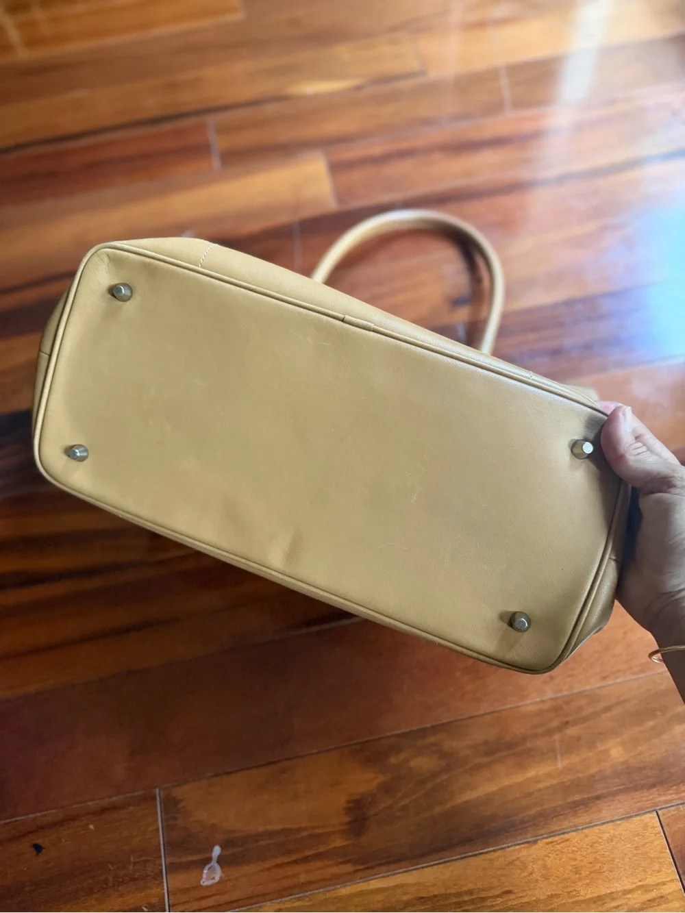 Coach Leather Tote in Camel